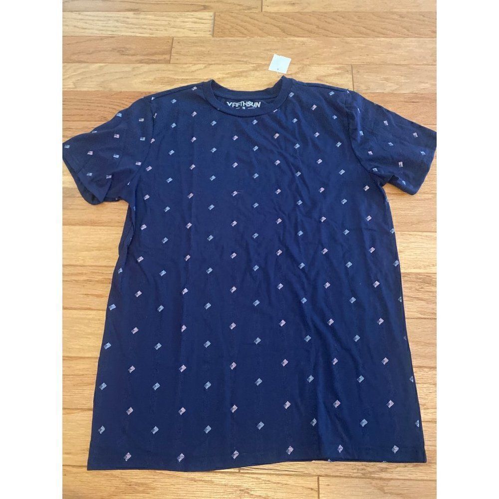 NWT Fifth Sun, men’s blue American flag patterned shirt sleeve cotton t-shirt M